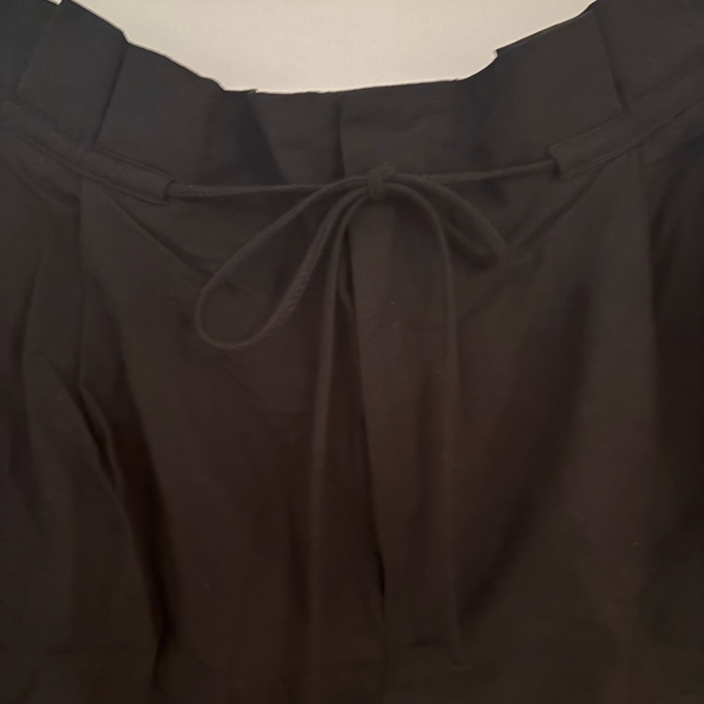 Zara black cotton Paperbag shorts size L
